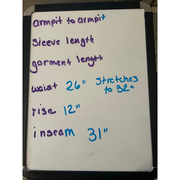 Vintage Blair Women's Polyester Pants Sewn in Front Pleat Slit Pockets Cream 10T - Picture 5 of 5